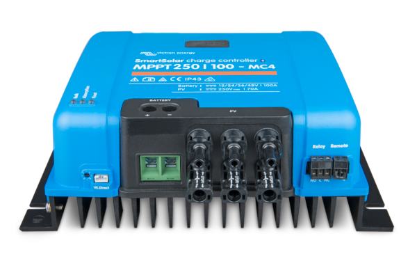 SmartSolar-charge-controller-250-100-MC4_front-angle_no LED