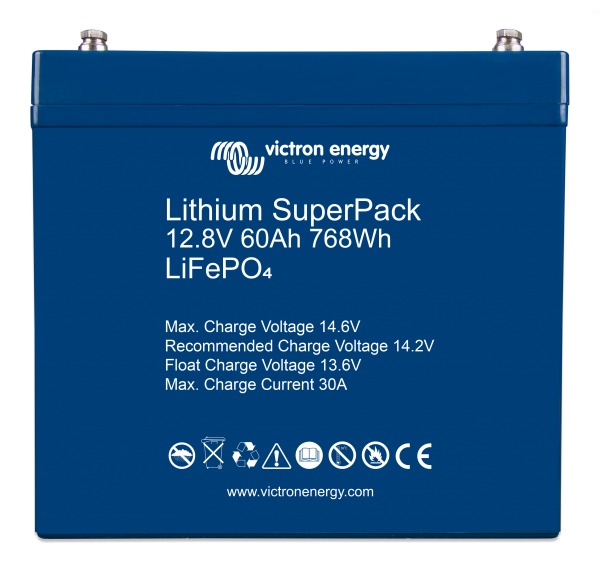 Lithium SuperPack 12.8V 60Ah 768Wh (front)