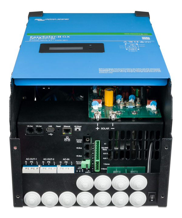 EasySolar-II GX 48-3000VA 32-32 MPPT 250-70 GX (connector side)